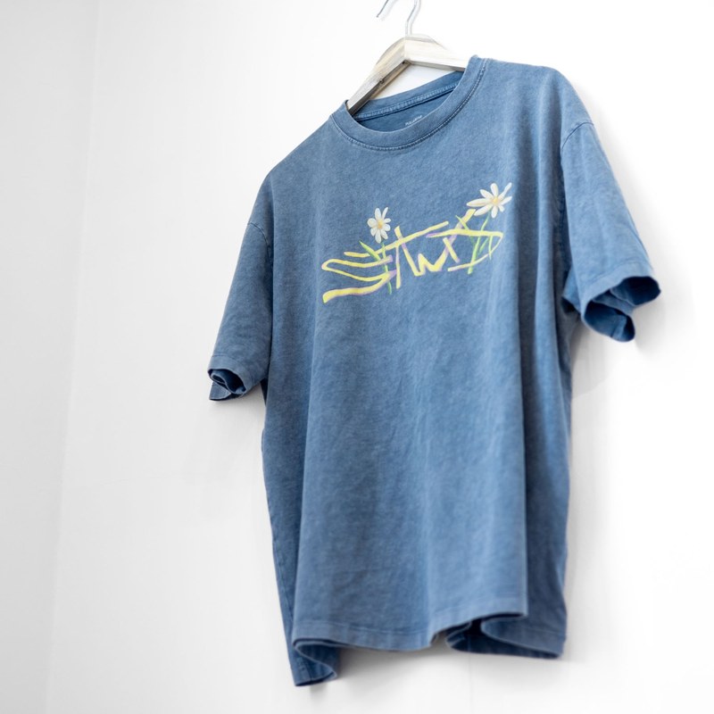 Remera de algodon organico manga corta hombre - Azul marino - L - vista alternativa